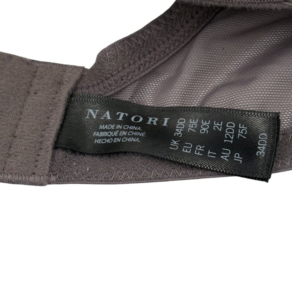 Natori Full Coverage Underwire Bra 34dd Dark Gray… - image 3